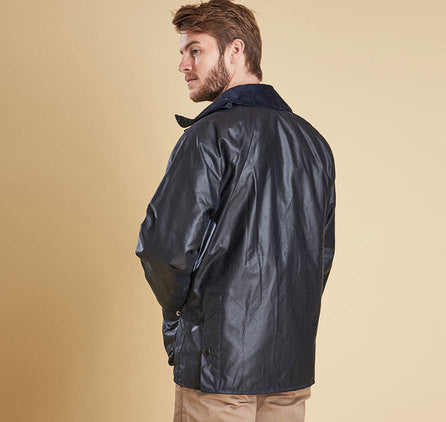 Barbour Bedale Wax Mens Jacket - Navy