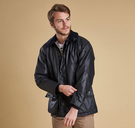 Barbour Bedale Wax Mens Jacket - Navy