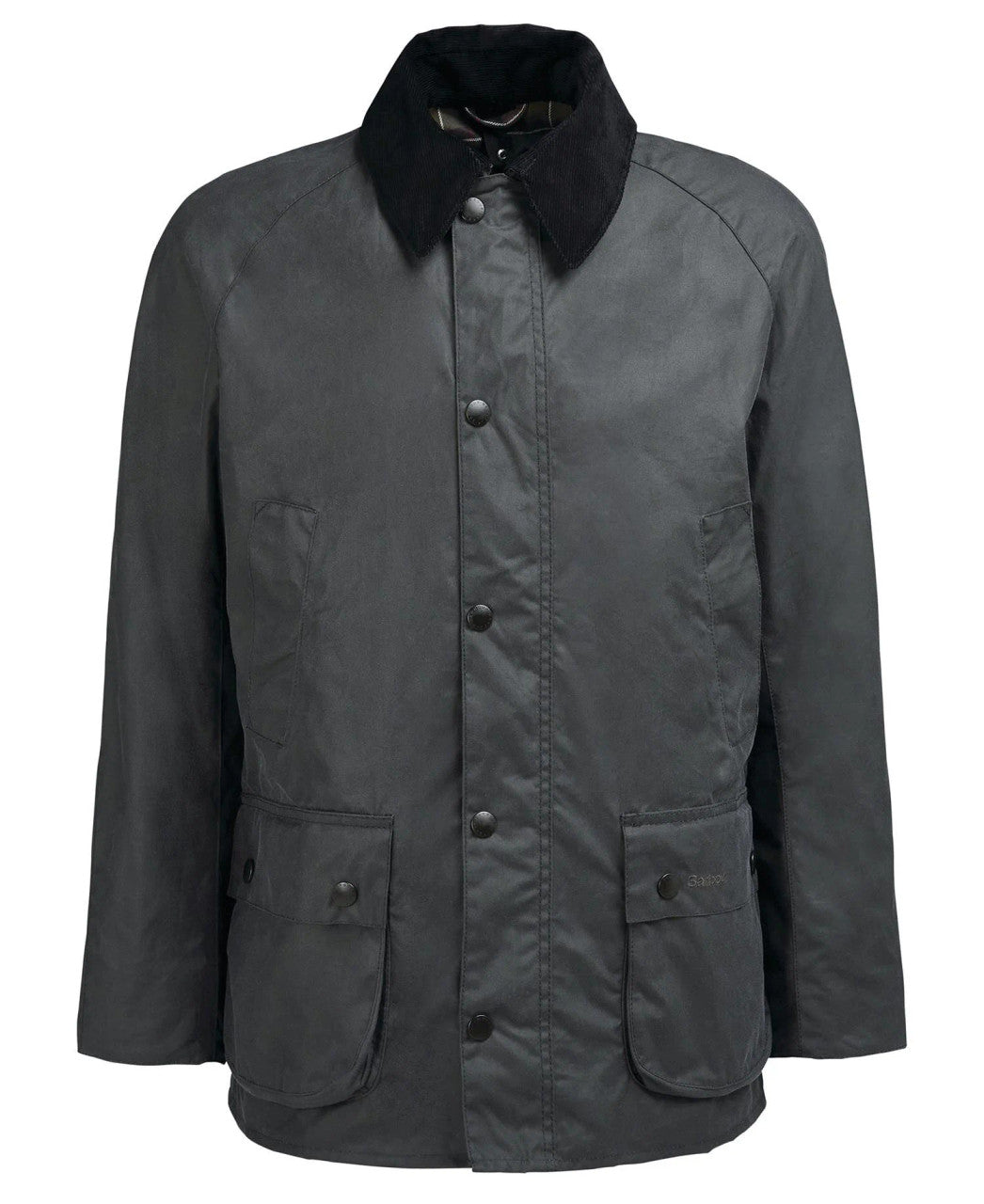 Barbour Ashby Waxed Jacket: Grey/Classic