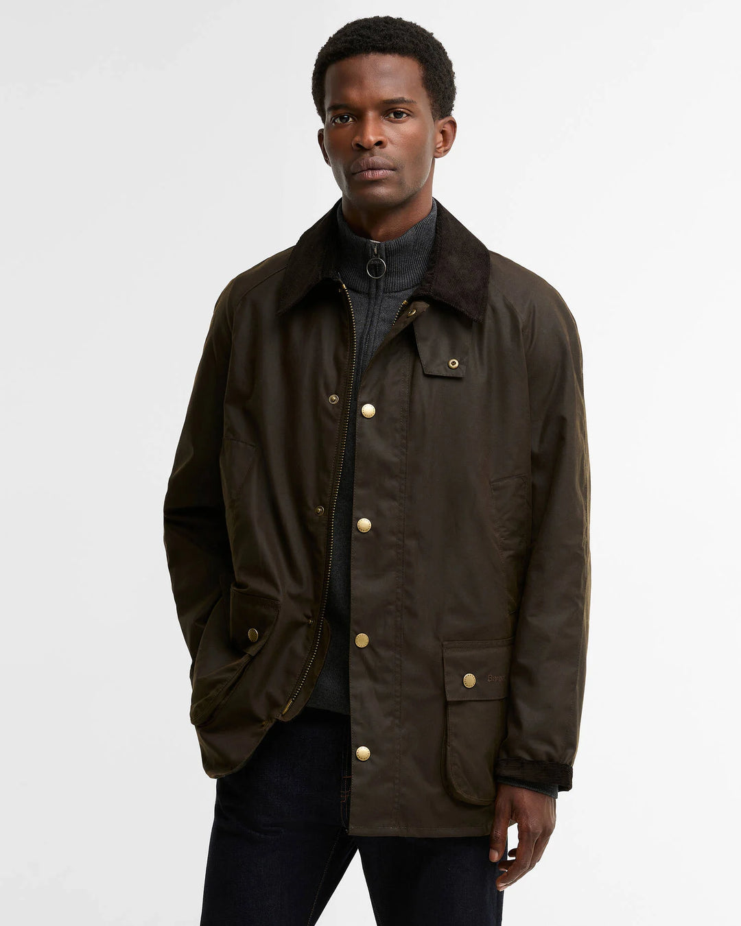 Barbour Ashby Waxed Jacket: Olive