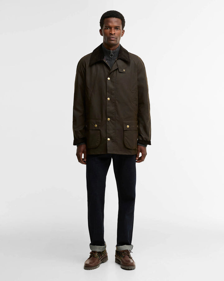 Barbour Ashby Waxed Jacket: Olive