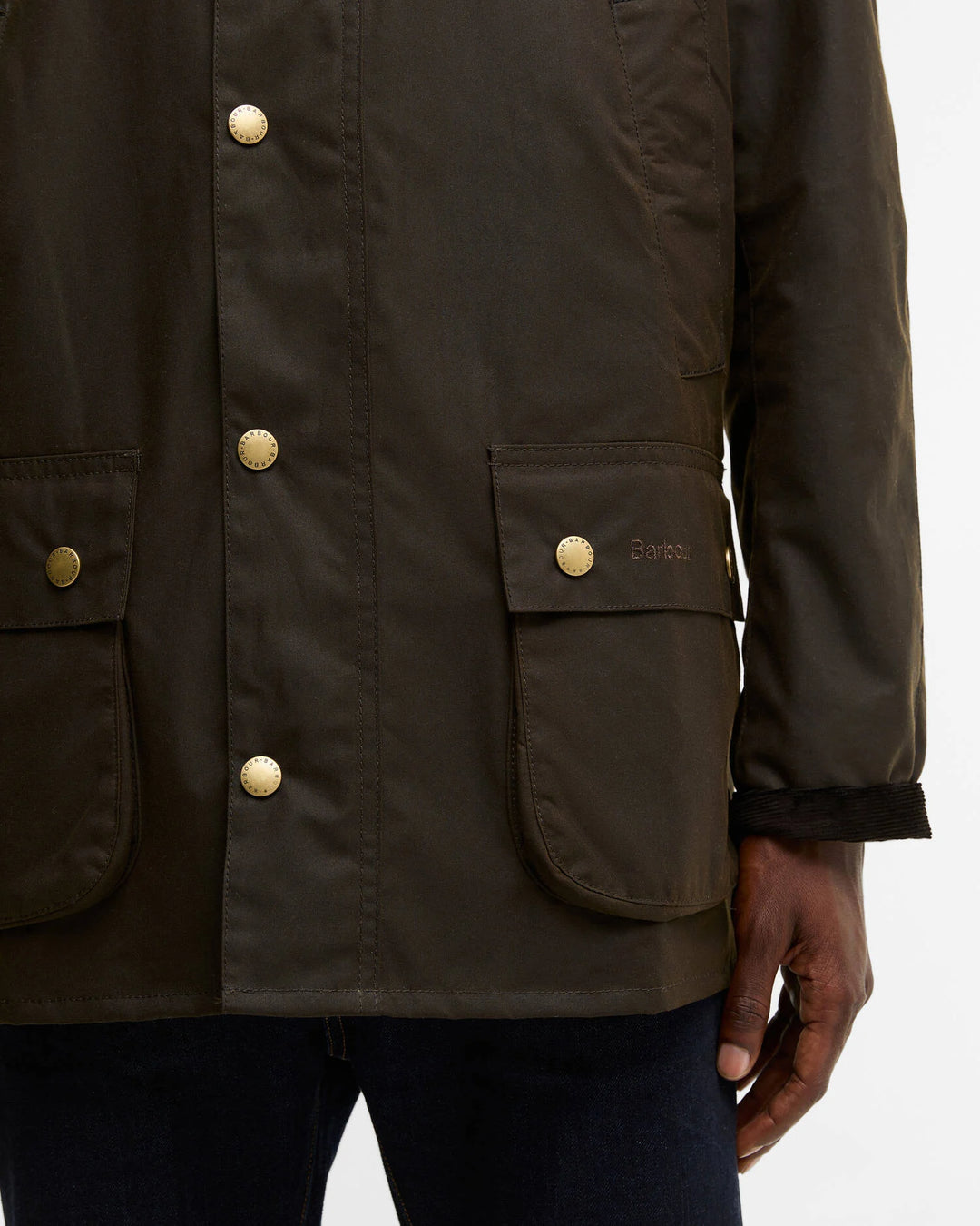Barbour Ashby Waxed Jacket: Olive