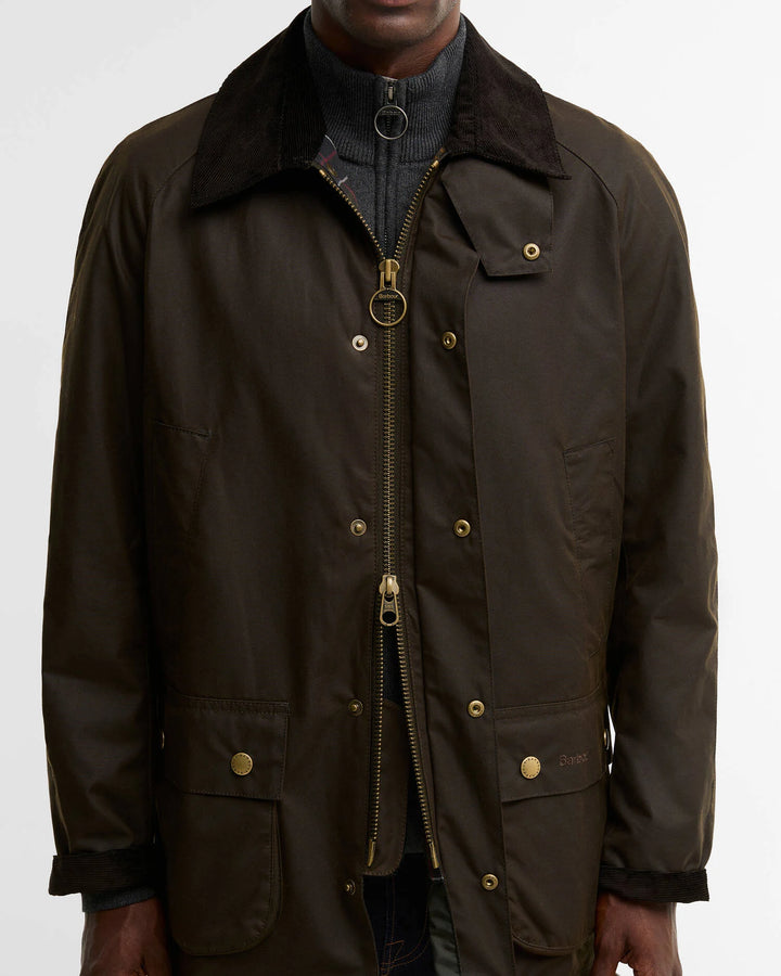 Barbour Ashby Waxed Jacket: Olive