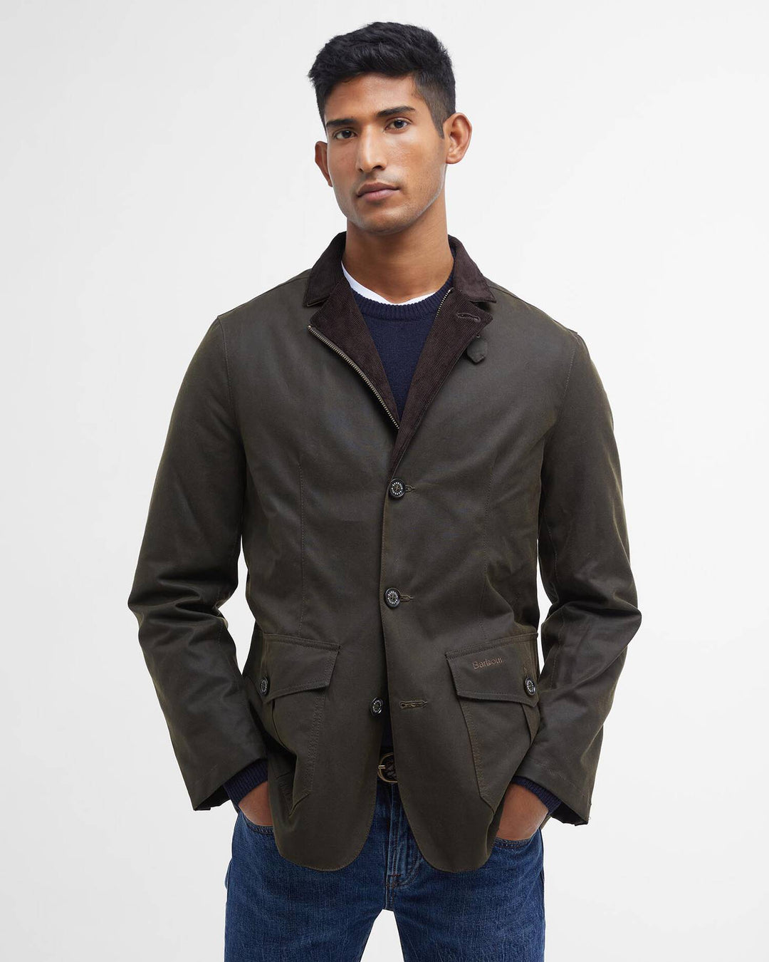 Barbour Lutz Wax Jacket: Olive