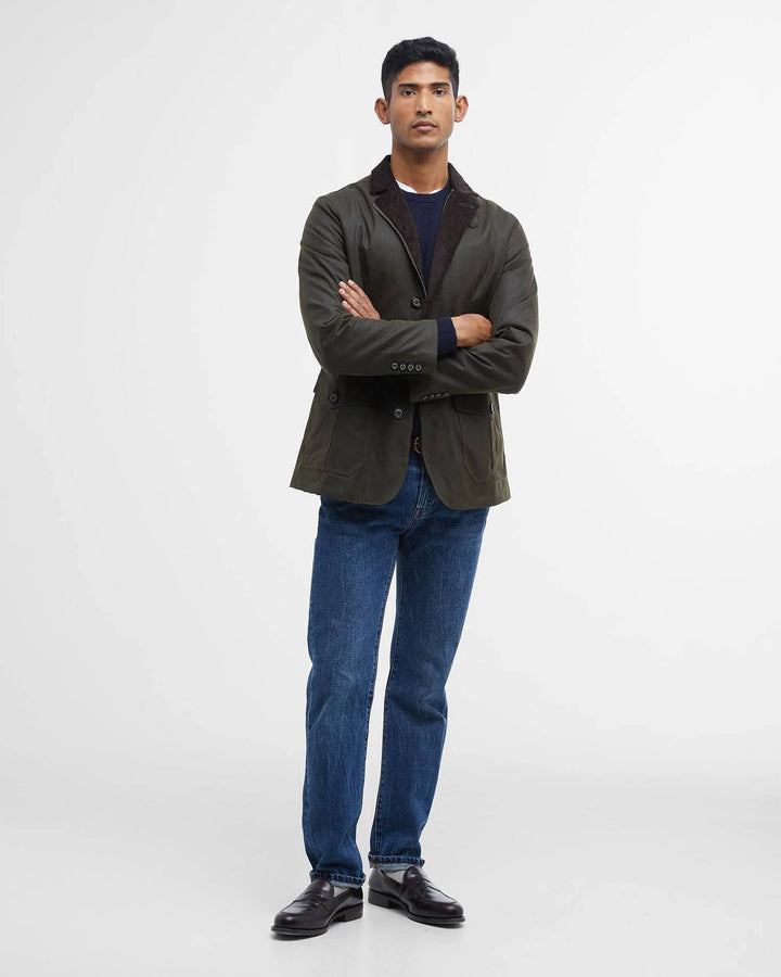 Barbour Lutz Wax Jacket: Olive