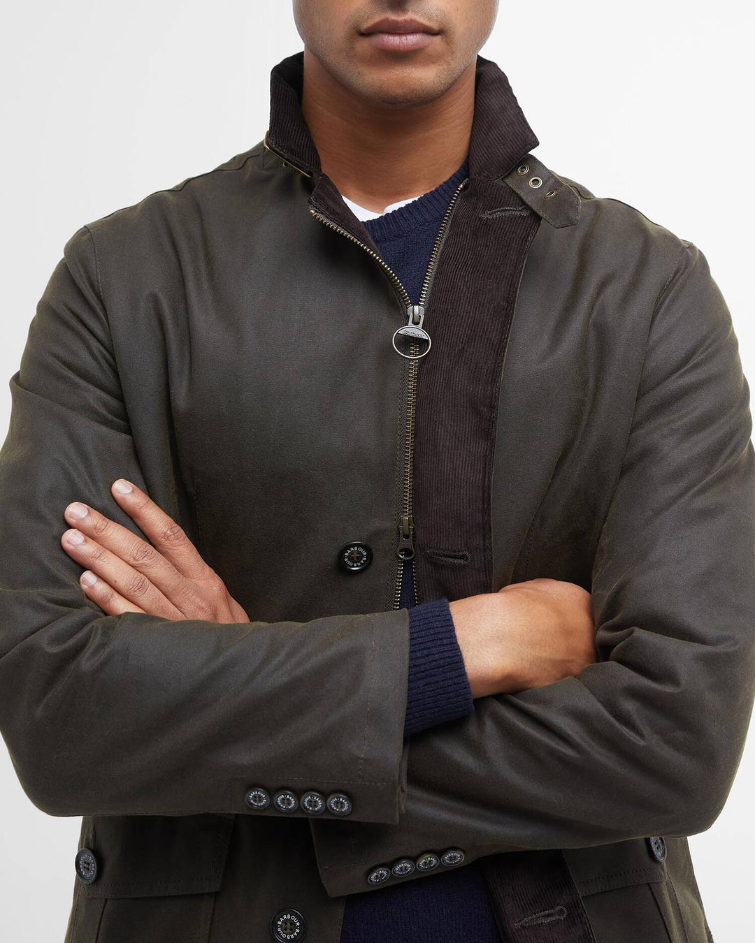 Barbour Lutz Wax Jacket: Olive