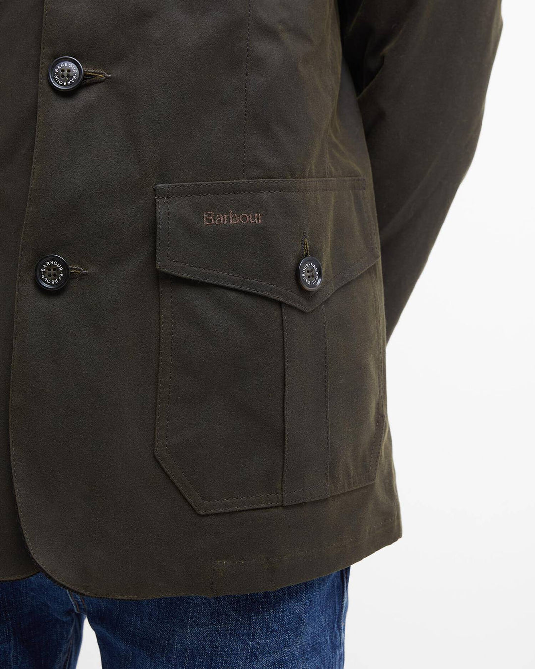 Barbour Lutz Wax Jacket: Olive