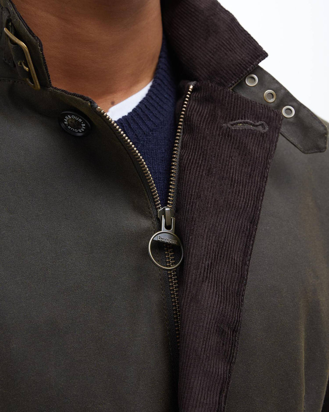 Barbour Lutz Wax Jacket: Olive