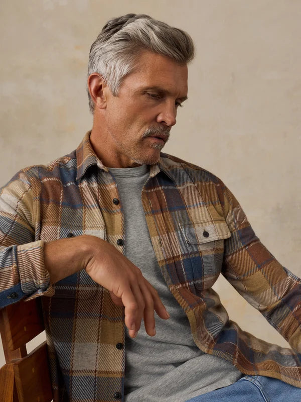 Faherty Legend Sweater Shirt: Boulder Creek Plaid