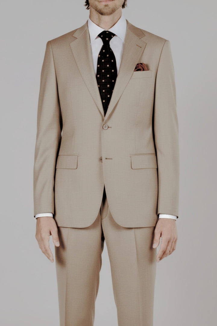 Maxdavoli by MaxMan Solid Suit: Tan