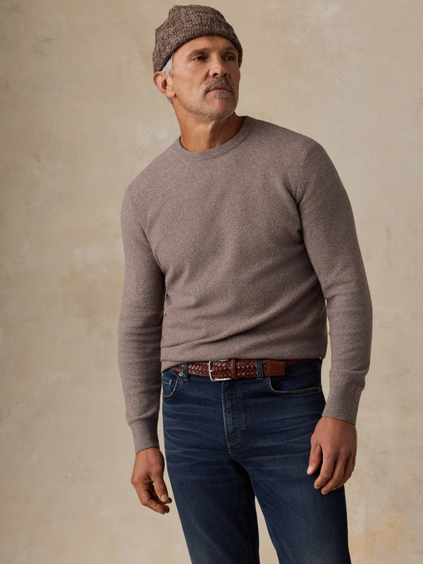 Faherty Jackson Crew Sweater: Ironwood Heather