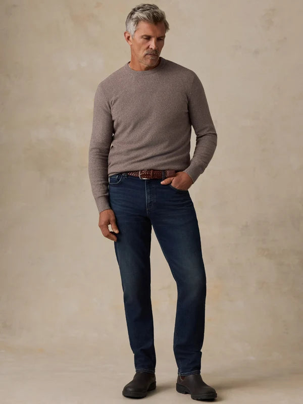 Faherty Jackson Crew Sweater: Ironwood Heather