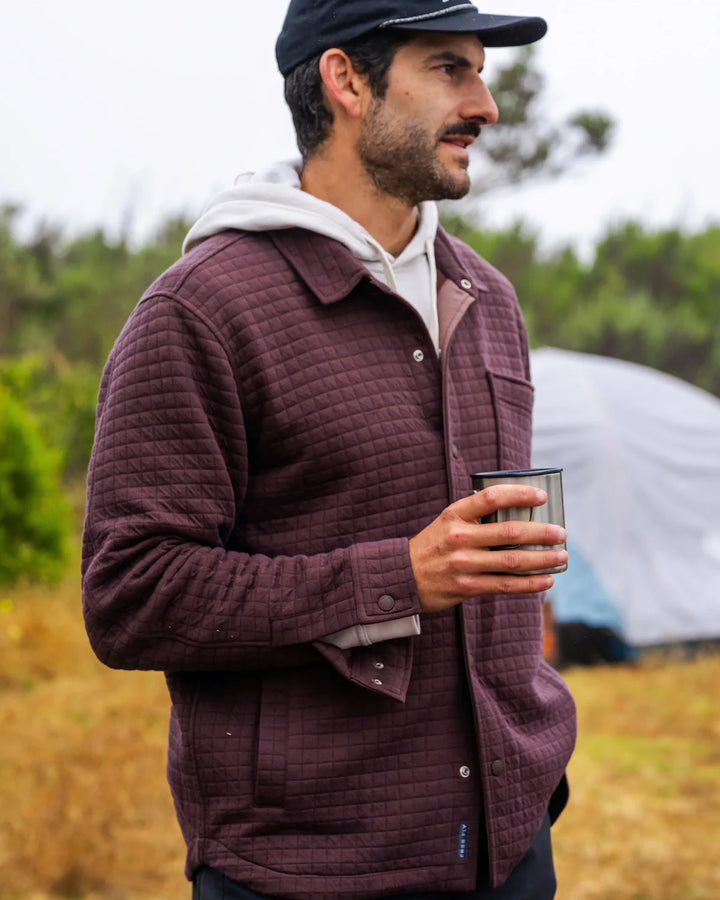 Free Fly Men's Downvalley Overshirt: Chestnut