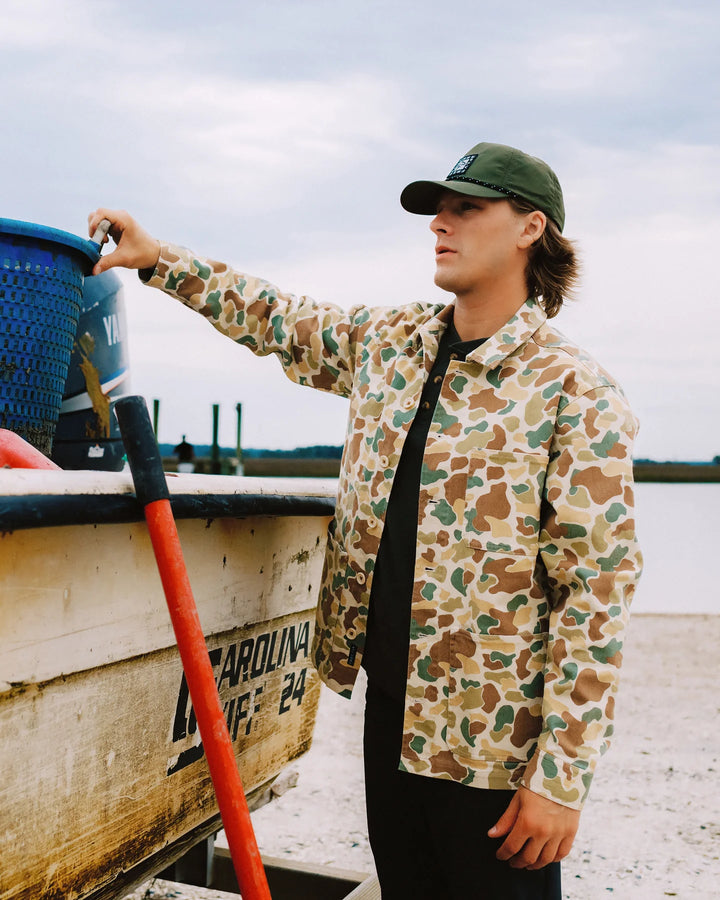 Free Fly Men's Folly Twill Chore Coat: Vintage Camo