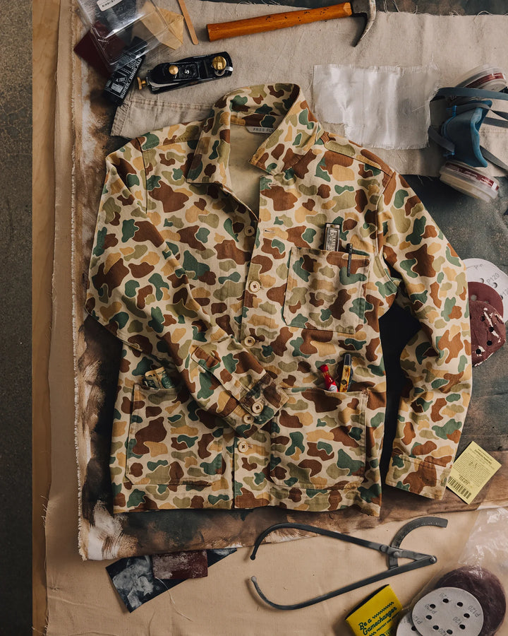 Free Fly Men's Folly Twill Chore Coat: Vintage Camo