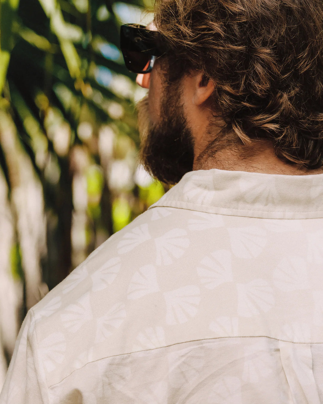 Free Fly Men's Harbor Short Sleeve Shirt: Sea Scallop Print Birch