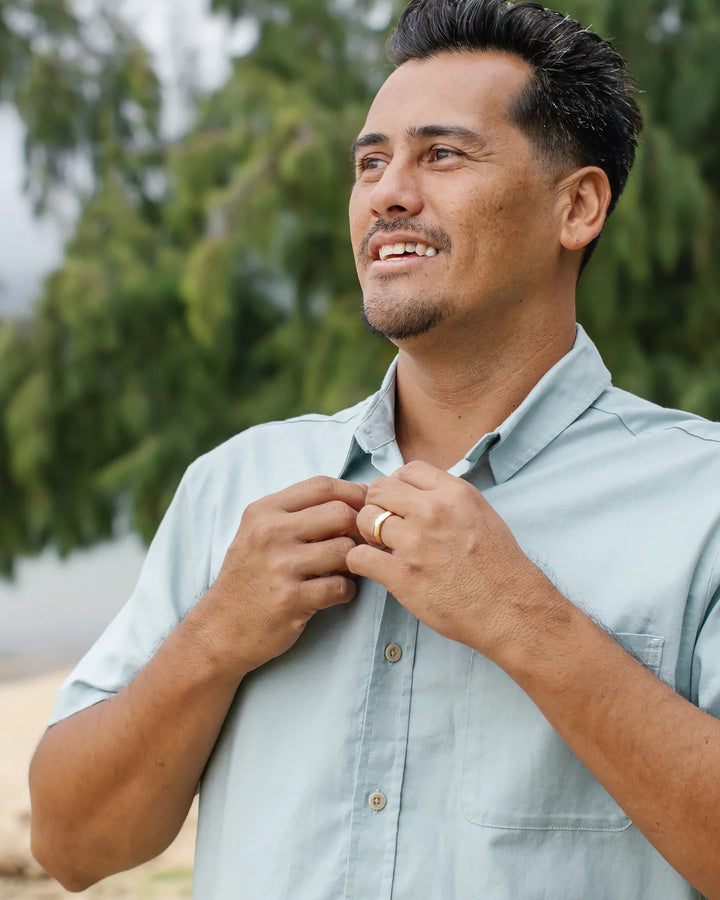 Free Fly Men's Harbor Short Sleeve Shirt: Ocean Mist