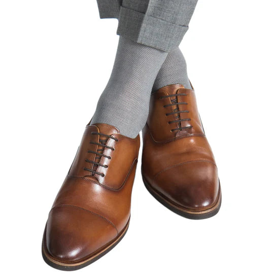 Dapper Classics Steel and Ash Nailhead Cotton Sock