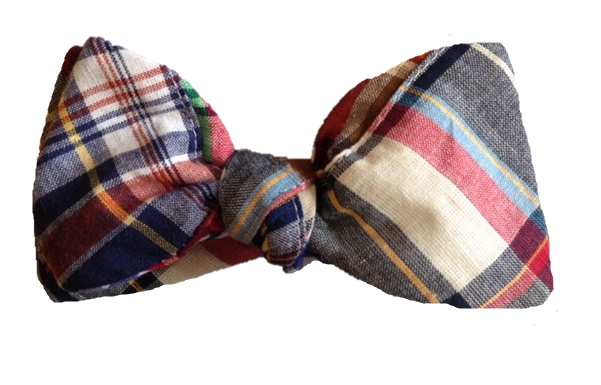 Craig Reagin Patchwork/Blue Gingham Bowtie