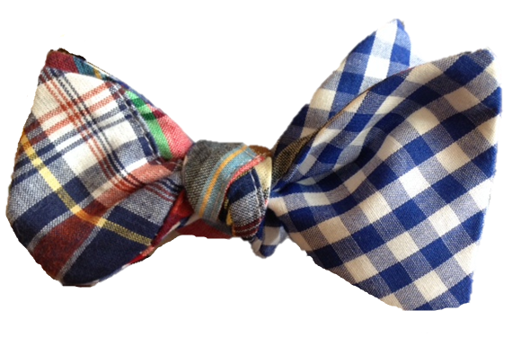 Craig Reagin Patchwork/Blue Gingham Bowtie