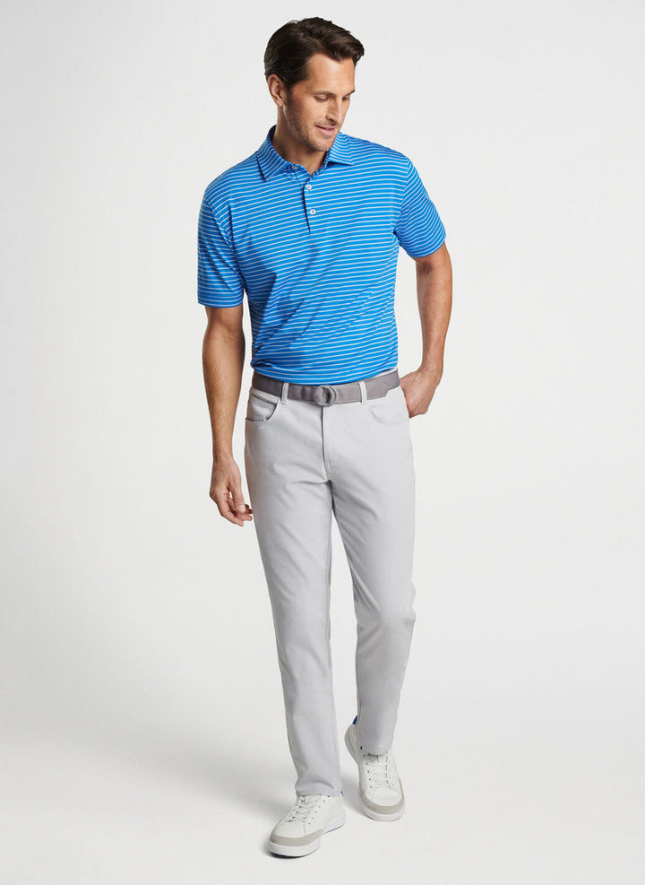 Peter Millar Drum Performance Polo: Mako Blue