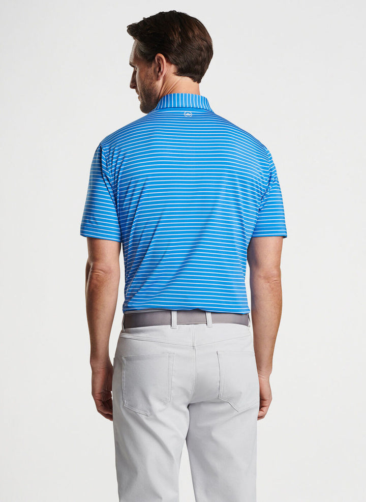 Peter Millar Drum Performance Polo: Mako Blue