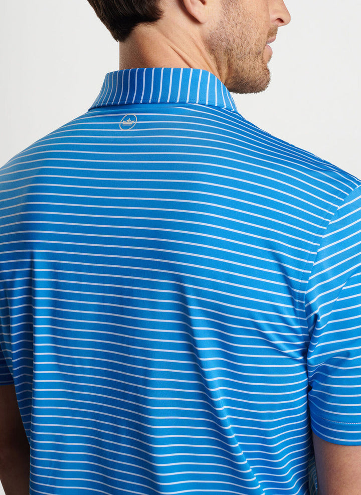 Peter Millar Drum Performance Polo: Mako Blue