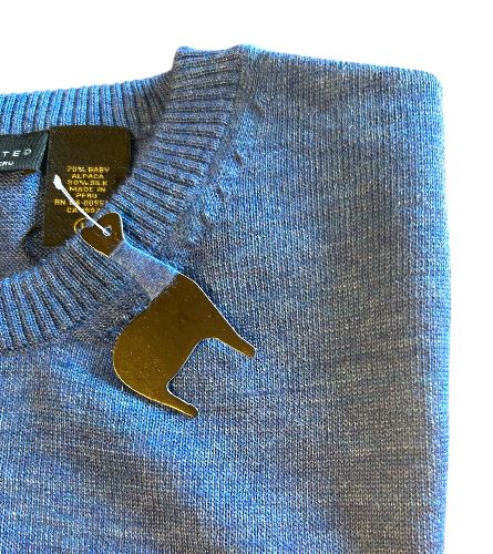 Peru Unlimited Baby Alpaca Crew: Marine Blue