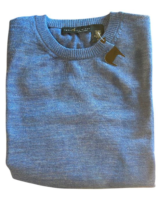 Peru Unlimited Baby Alpaca Crew: Marine Blue