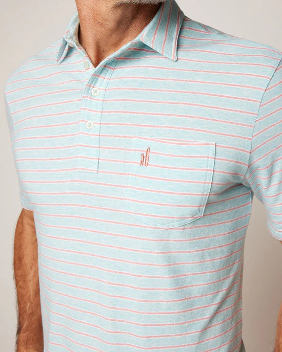 Johnnie-O The Original Polo - Matthis Stripe: Snorkel