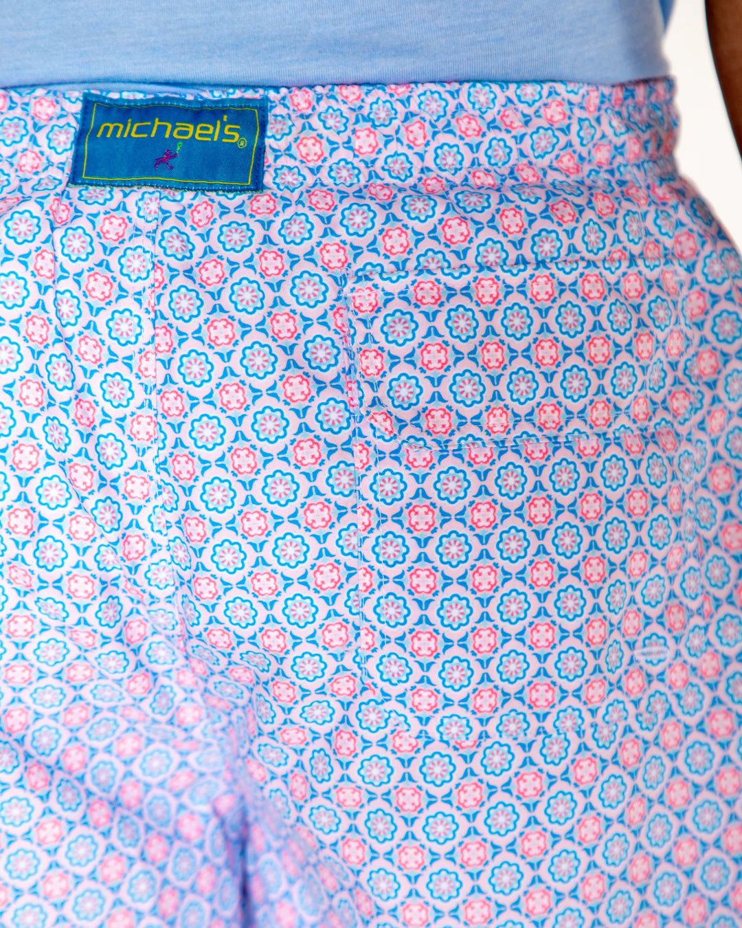 Michael's Men's Cyclist Liner Swim Trunk: Medallion Pink