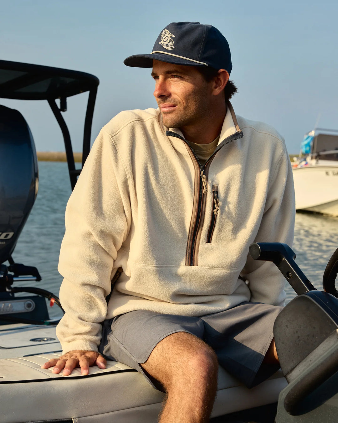 Free Fly Men's Ashridge Fleece Half Zip: French Oak