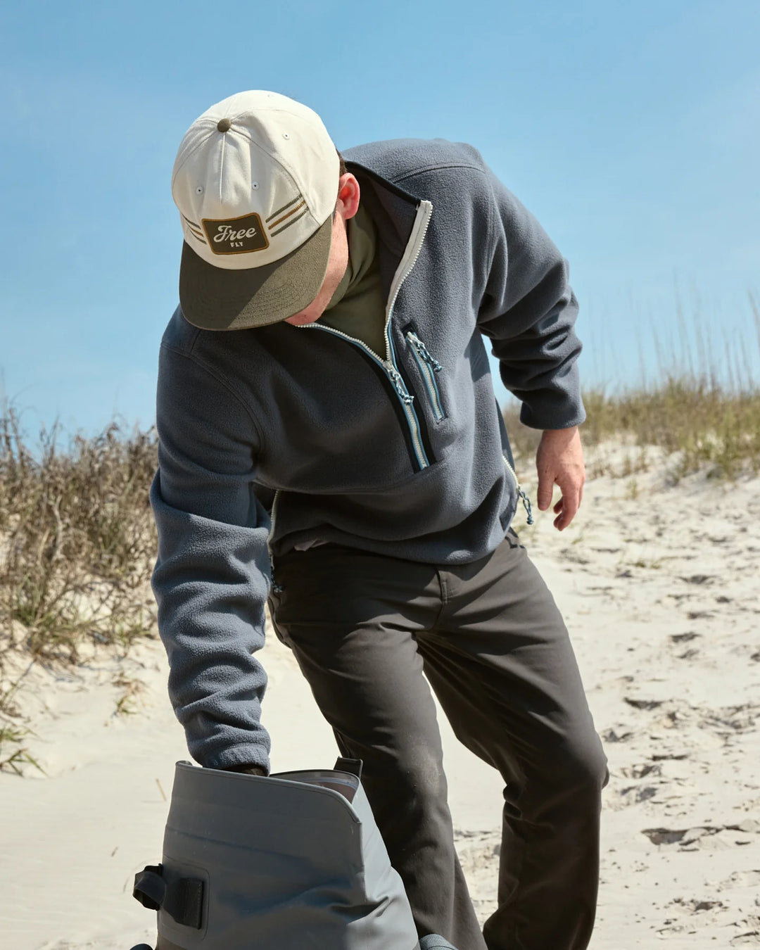 Free Fly Men's Ashridge Fleece Half Zip: Storm Cloud