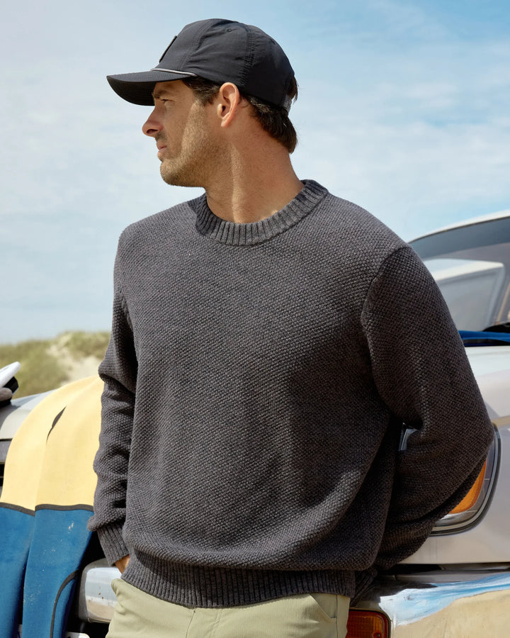 Free Fly Men's Coastloom Crew Sweater: Heather Anthracite