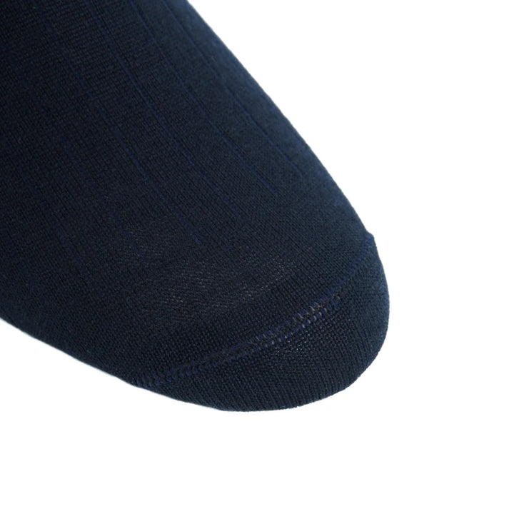 Dapper Classics Navy Solid Ribbed Sock