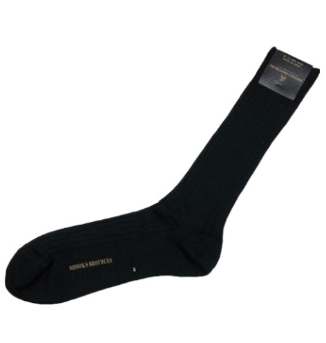 Brooks Brothers Merino Blend Solid Sock: Black