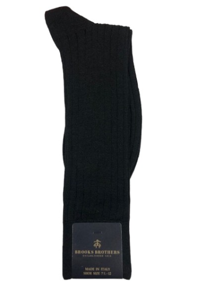 Brooks Brothers Merino Blend Solid Sock: Black