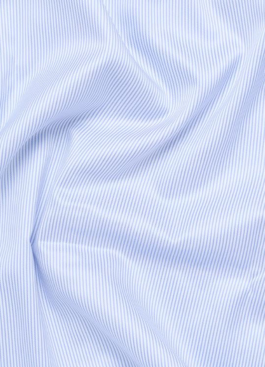 Eterna Slim Fit Shirt: Light Blue Stripe