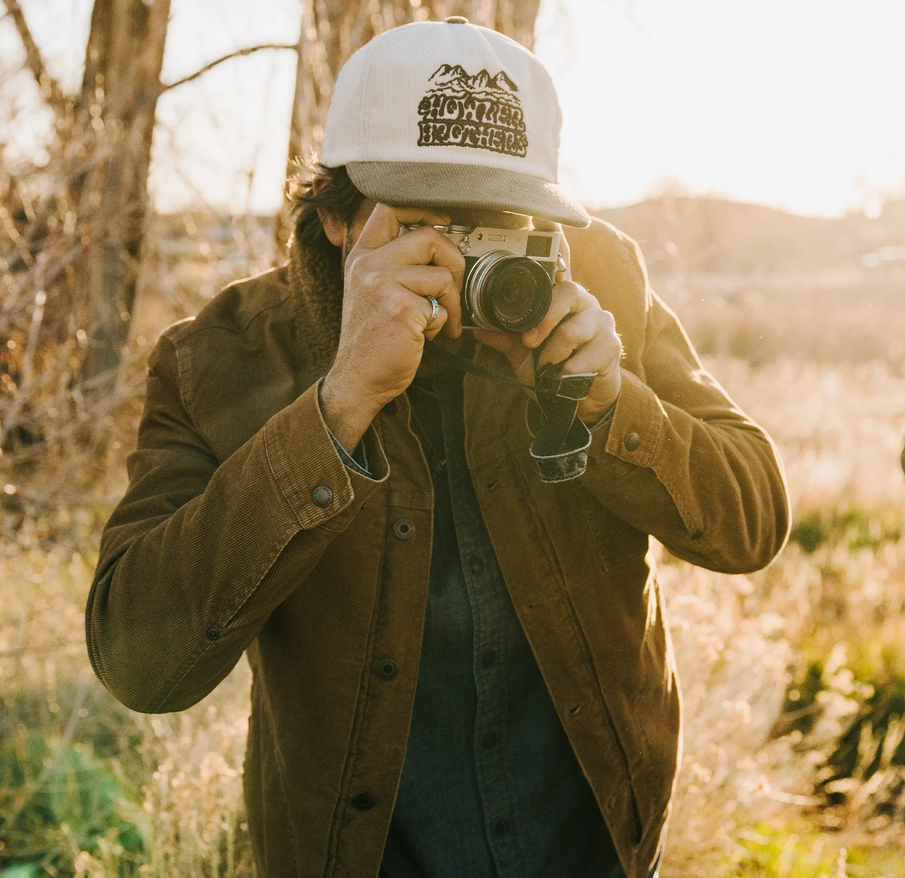 Howler Brothers Misty Mountain Snapback: Tan Corduroy