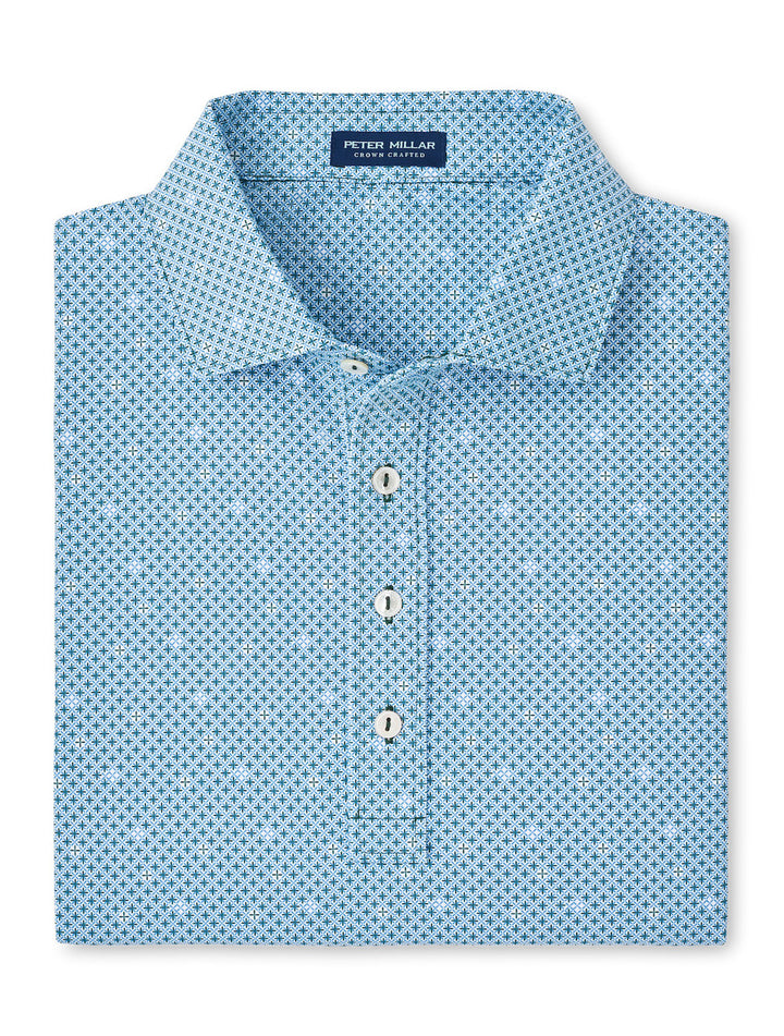 Peter Millar Crown Crafted Mosaic Performance Jersey Polo: Lacinato