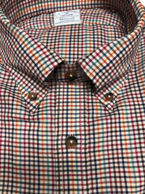 Brooks Brothers Luxe Cotton Twill Polo Button Down Collar Shirt: Multi