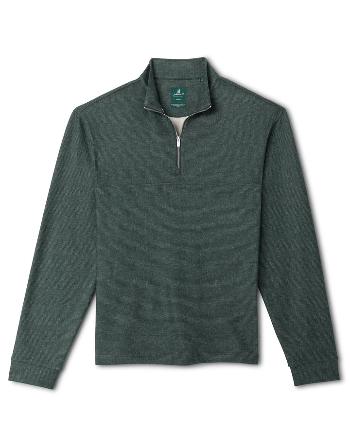 Johnnie-O Mikey Fleece 1/4 Zip Pullover - Printed Check: Mallard