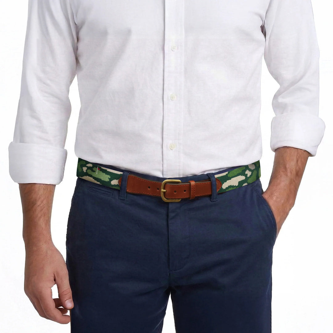 Smathers and Branson Needlepoint Belt: Golfers Camo