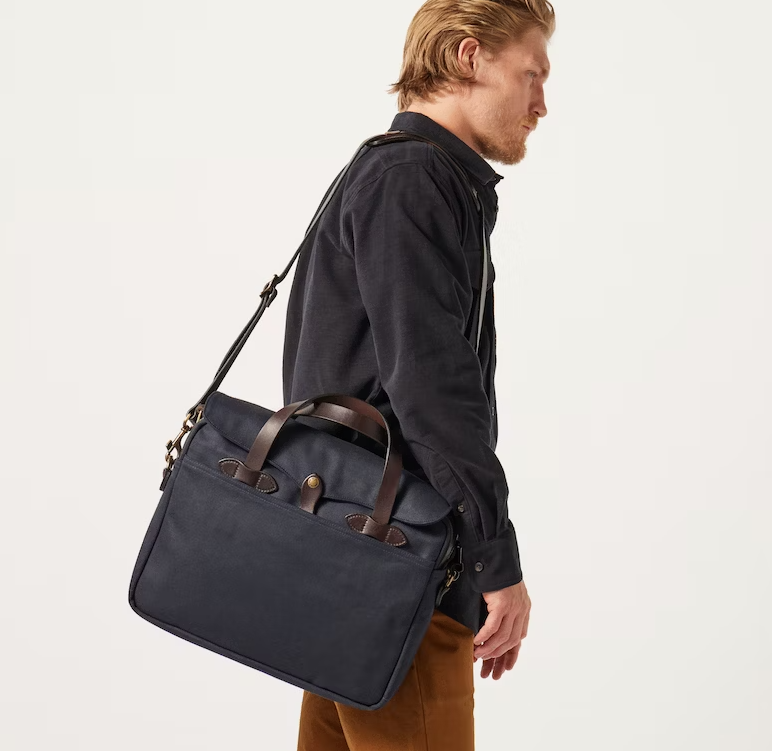 Filson Rugged Twill Original Briefcase - Navy