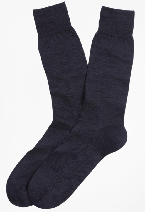 Brooks Brothers Egyptian Cotton Jersey Knit Crew Socks