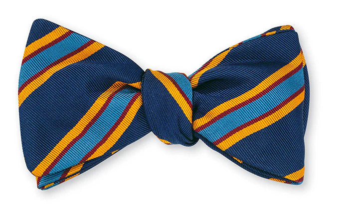 R. Hanauer Navy Vista Stripes Bow Tie