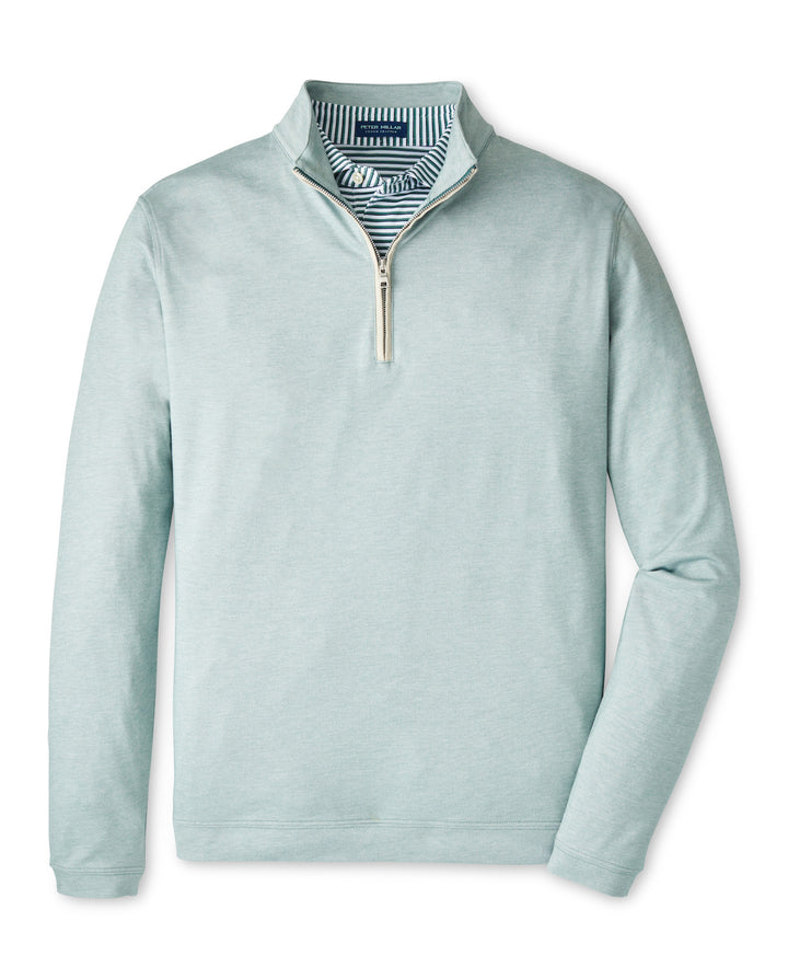 Peter Millar Albatross Cotton-Blend Piqué Quarter-Zip: Sherwood