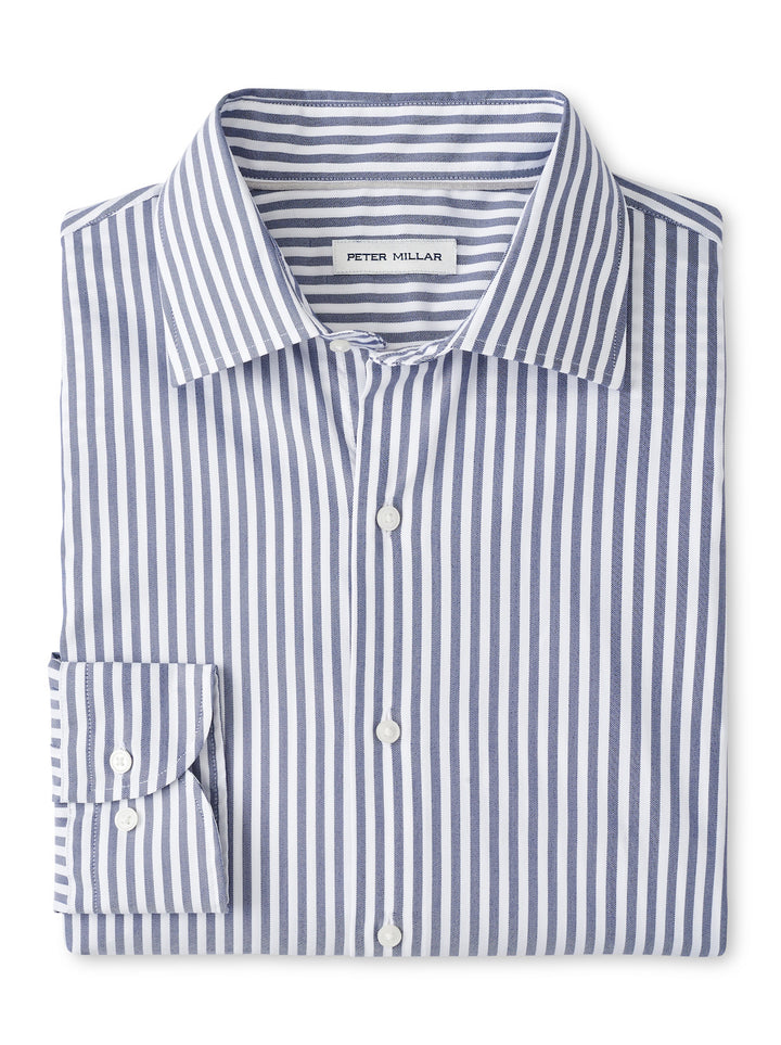Peter Millar Cannon Crown Lite Cotton-Stretch Sport Shirt: Navy