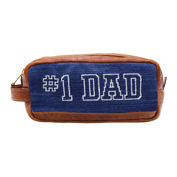 Smathers and Branson Needlepoint Toiletry Bag: Number One Dad Classic Navy