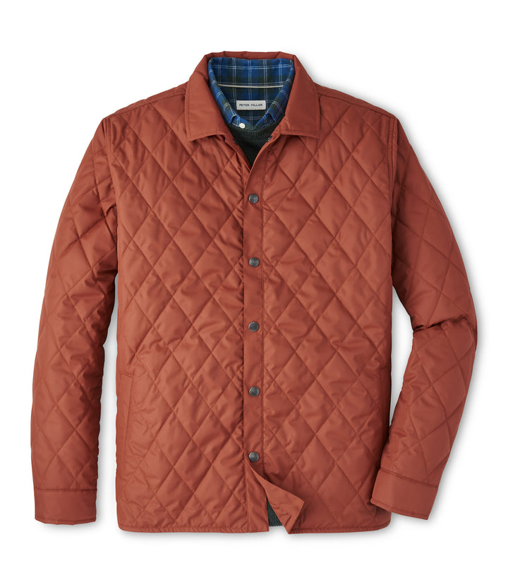 Peter Millar Brighton Shirt Jacket: Sparrow Red